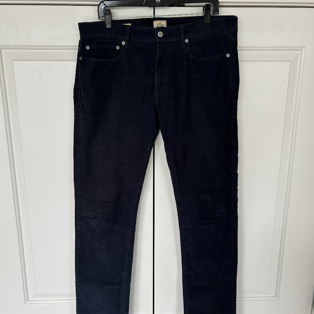 Men's J. Crew 484 5-Pocket Corduroy Pants Navy Size 34x34